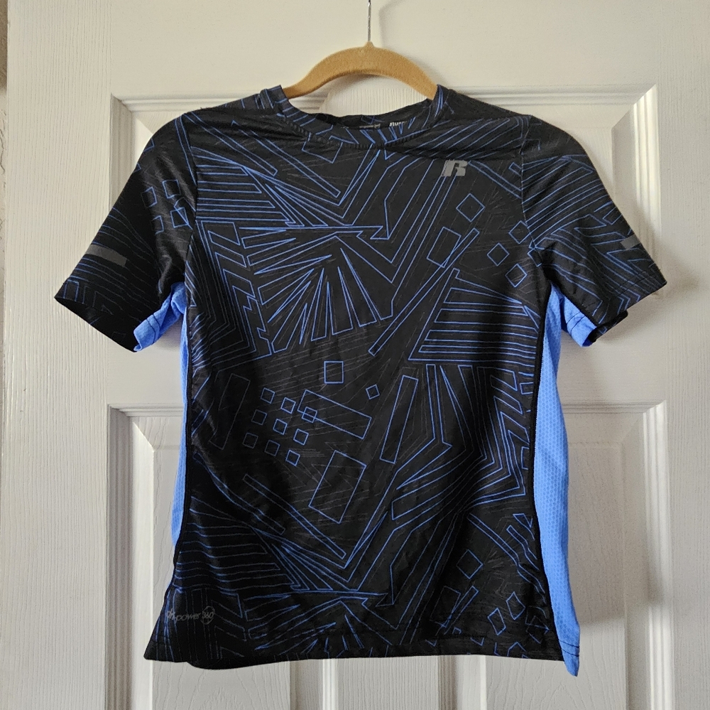 Boys Black and Blue Russell Graphic Shirt